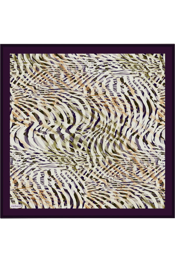 Mor İpek Twill Eşarp - 1