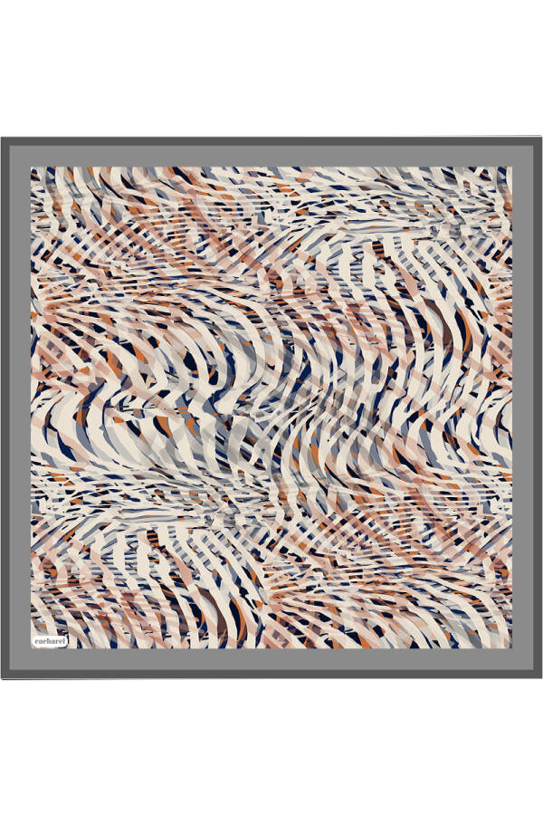 Renkli İpek Twill Eşarp - 1