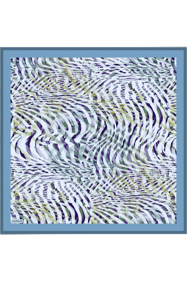 Açık Mavi İpek Twill Eşarp - 1