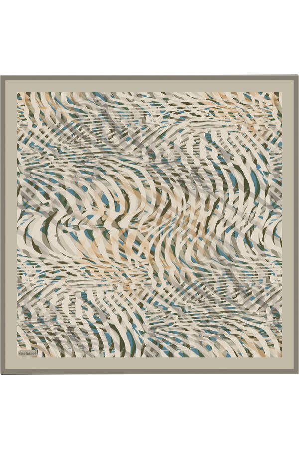 Bej İpek Twill Eşarp - 1