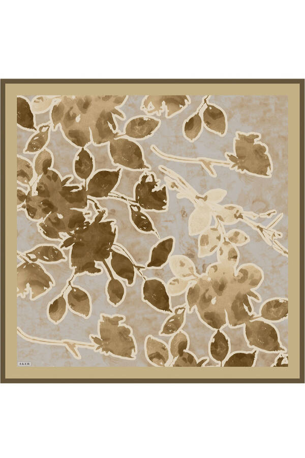 Sarı İpek Twill Eşarp - 1