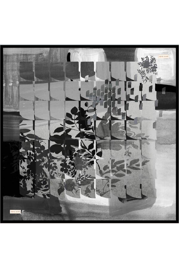 Renkli 90X90 İpek Krep Saten Eşarp - Pierre Cardin