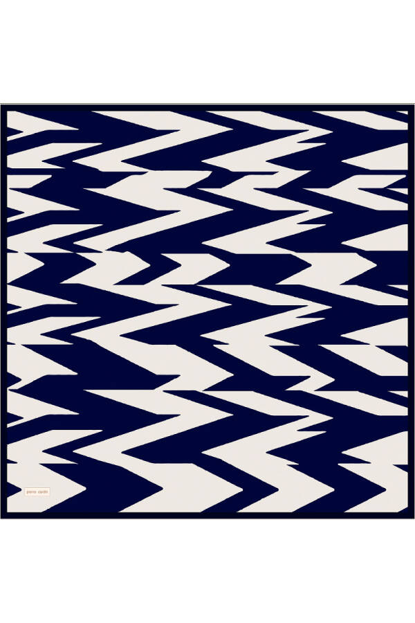Lacivert 90X90 İpek Twill Eşarp - Pierre Cardin