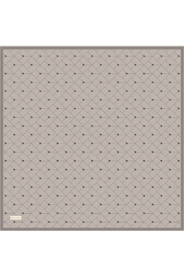 Renkli 90X90 İpek Twill Eşarp - Pierre Cardin