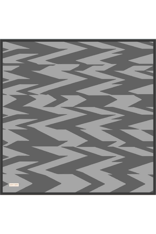 Gri 90X90 İpek Twill Eşarp - Pierre Cardin