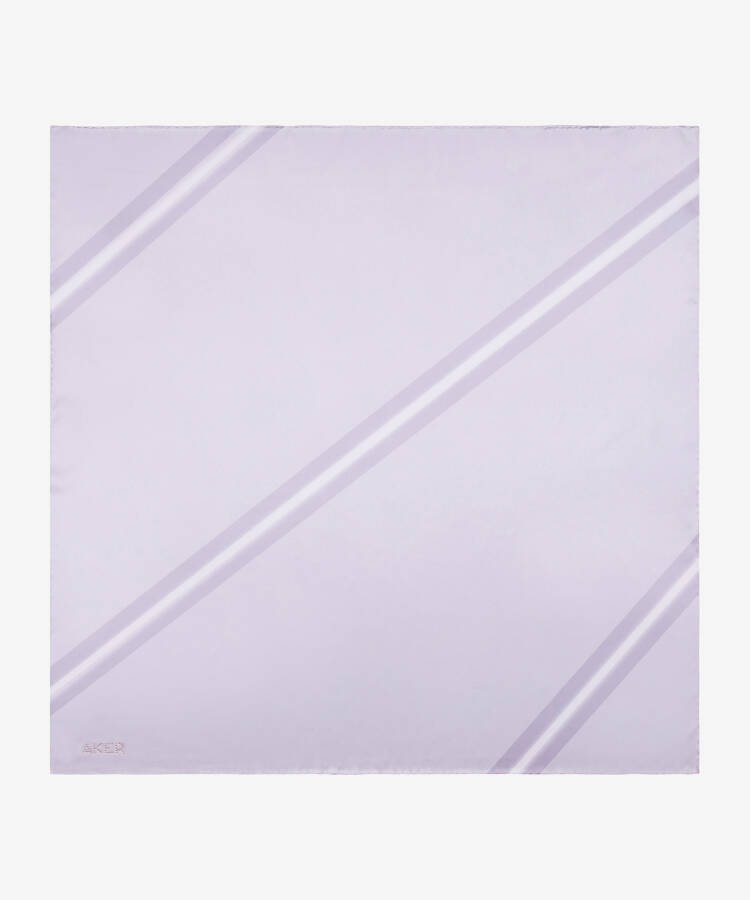 Düz Renk Aker Düz Swarovski Taşlı Ipek Eşarp - 1