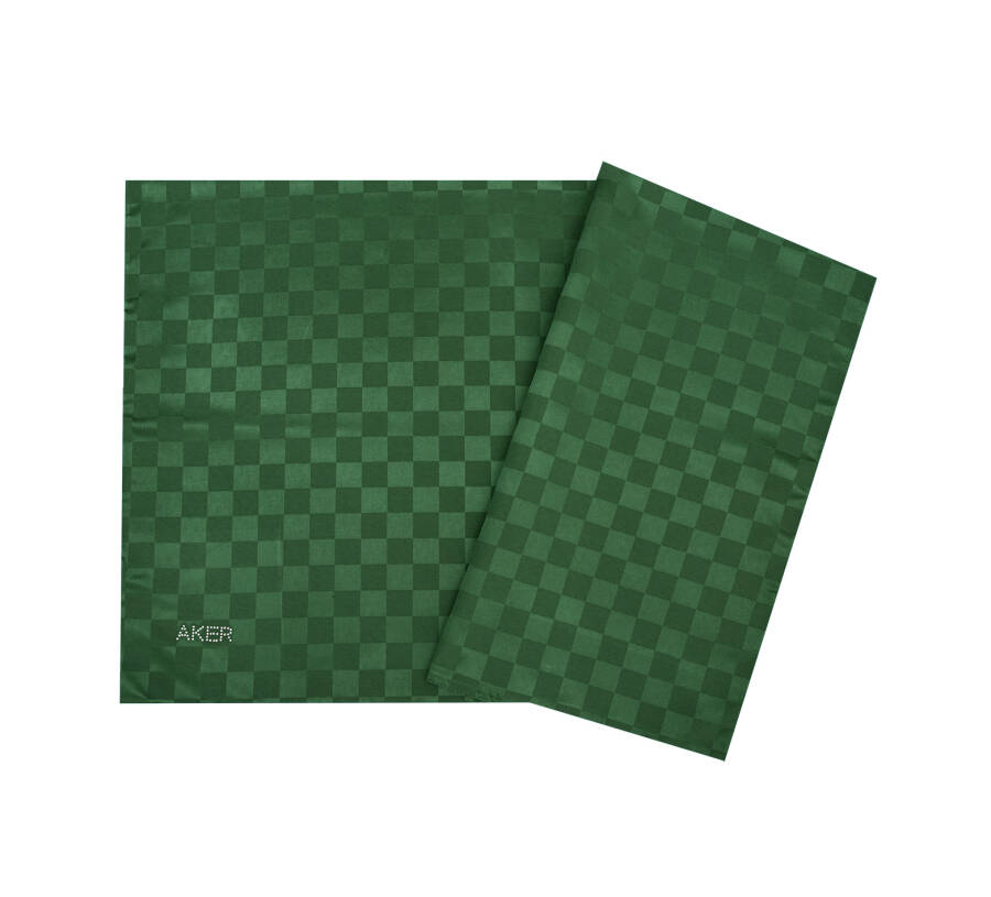 Yeşil 70X190 Dama Şal - Aker