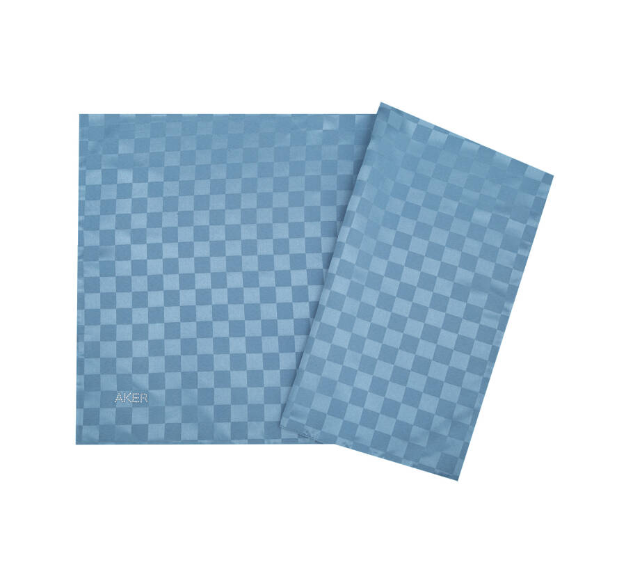 Mavi 70X190 Dama Şal - 1