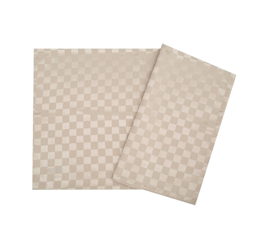 Ekru 70X190 Dama Şal - 1