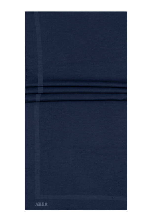 Lacivert 70X190 Aker Düz Koton Şal - Aker