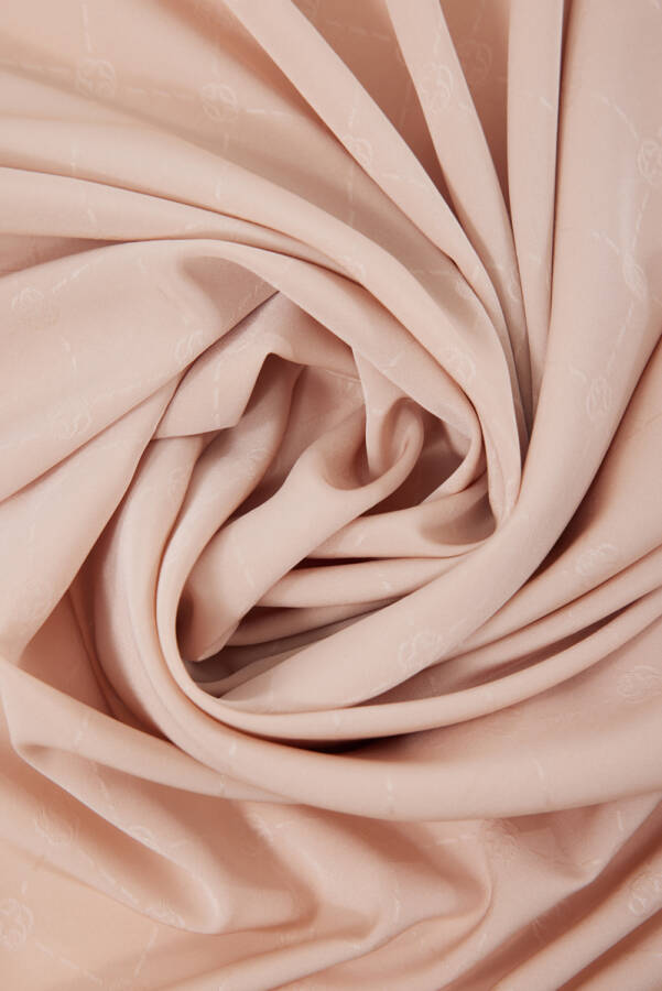 Bej 70X190 Aker Monogram Şal - 4