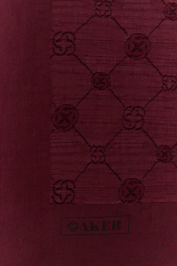 Bordo 70X190 CM Koza Şal - 4