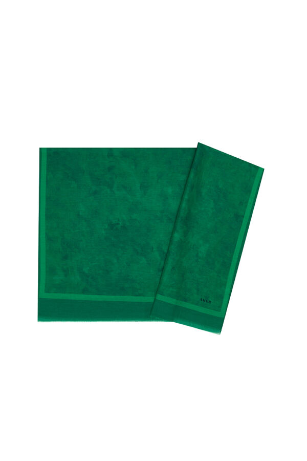 Yeşil 70X200 İpek Koton Şal - Aker