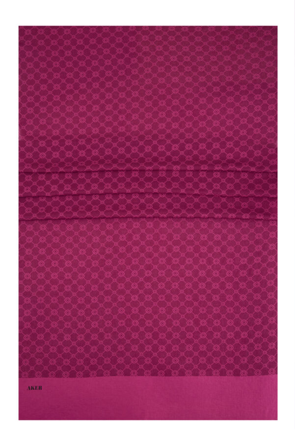 Mürdüm 75X190 CM Elegance Monogram Şal - Aker