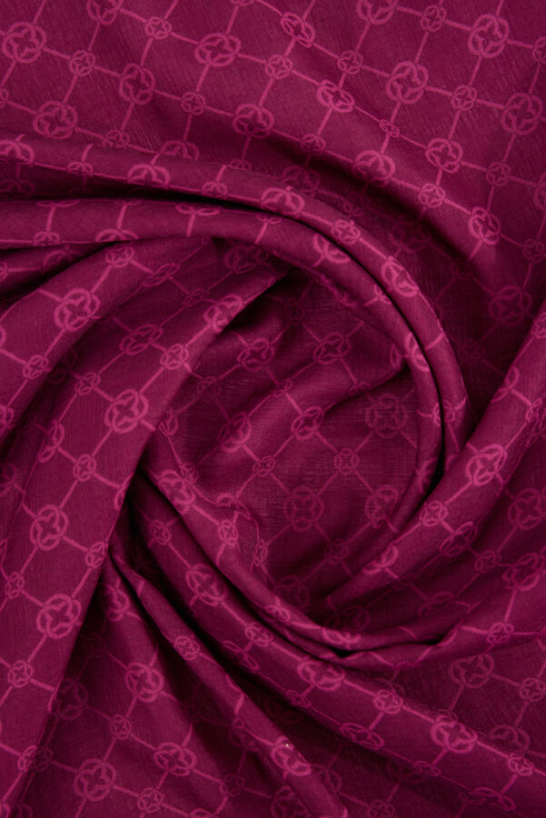 Mürdüm 75X190 CM Elegance Monogram Şal - Aker (1)