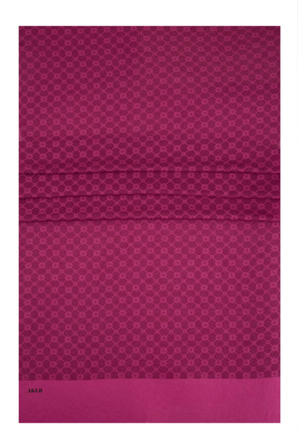 Mürdüm 75X190 CM 1090100 ELEGANCE MONOGRAM ŞAL - 3
