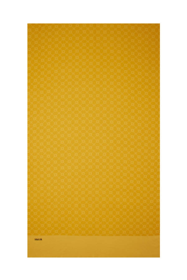 Sarı 75X190 CM 1090100 ELEGANCE MONOGRAM ŞAL - 4