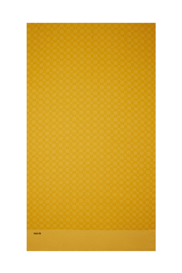 Sarı 75X190 CM Elegance Monogram Şal - 4