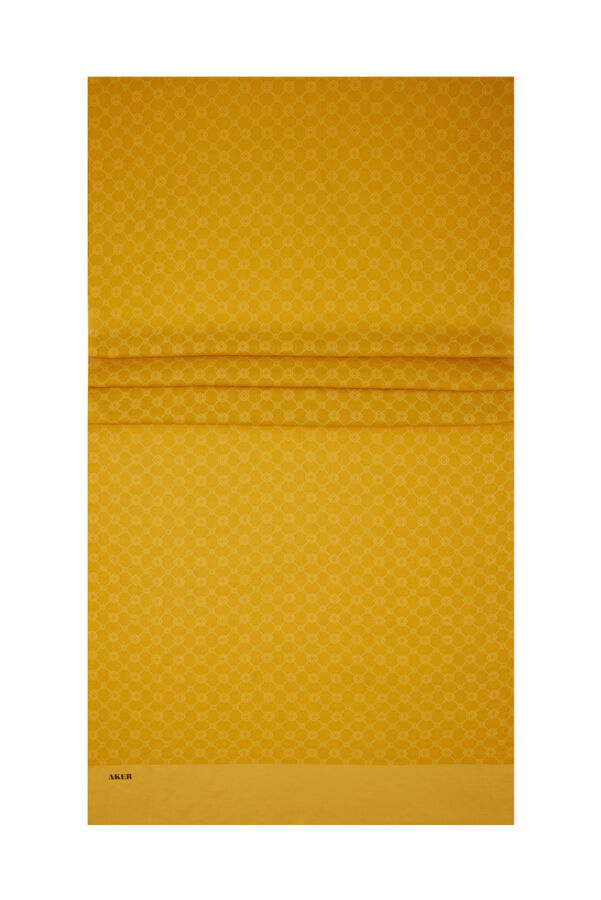 Sarı 75X190 CM Elegance Monogram Şal - Aker (1)