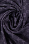 Mor 75X190 CM Elegance Monogram Şal - 4
