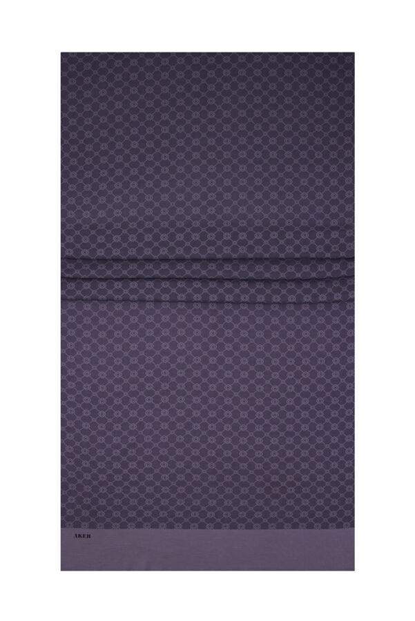 Mor 75X190 CM Elegance Monogram Şal - Aker