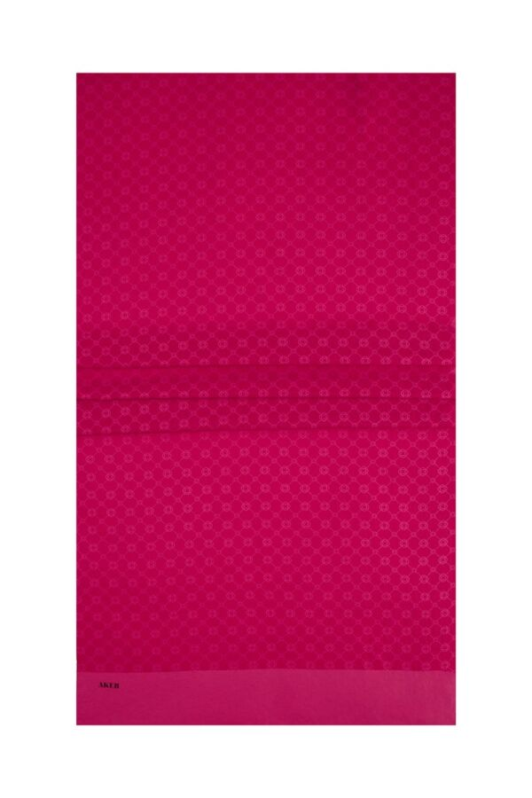 Fuşya 75X190 CM Elegance Monogram Şal - 5