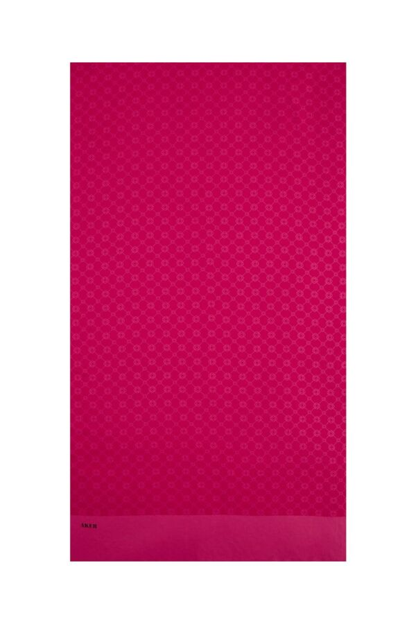 Fuşya 75X190 CM Elegance Monogram Şal - 7