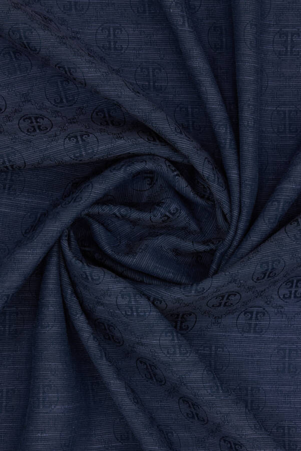 Renkli 75X190 CM Logolu İpek Koton Jakar Şal - 2