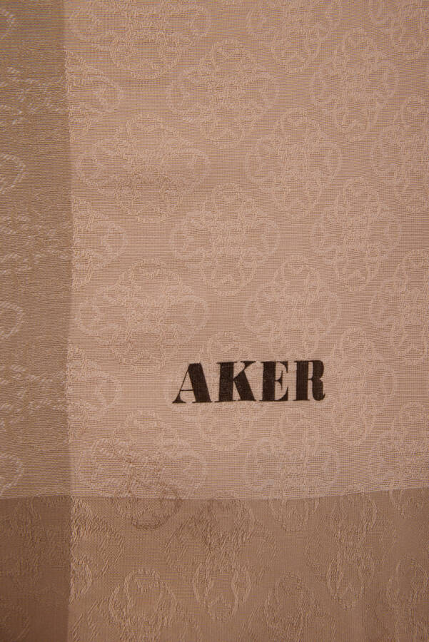 Kahverengi 75X190 CM Monogram Jakar Şal - 2