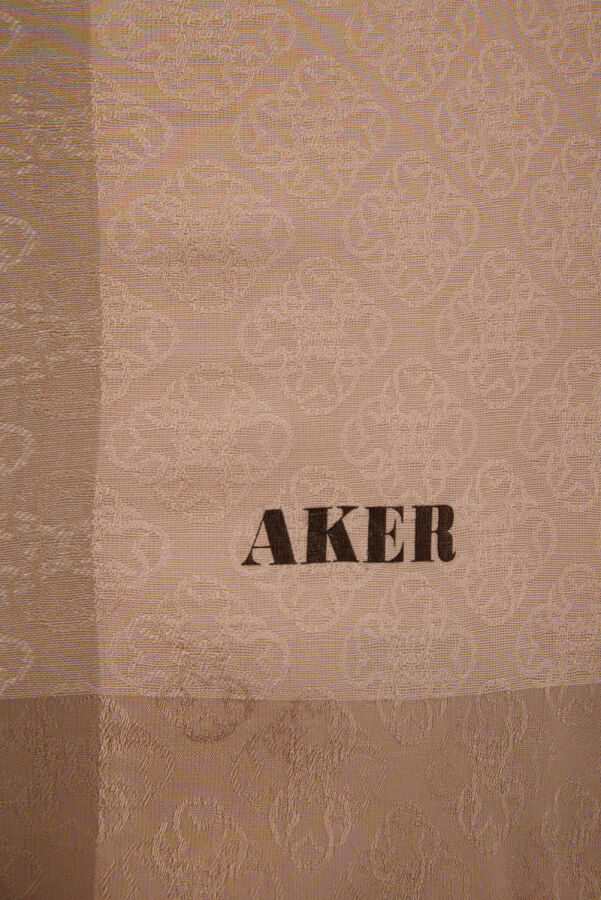 Kahverengi 75X190 CM Monogram Jakar Şal - 2