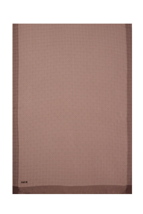 Kahverengi 75X190 CM Monogram Jakar Şal - Aker
