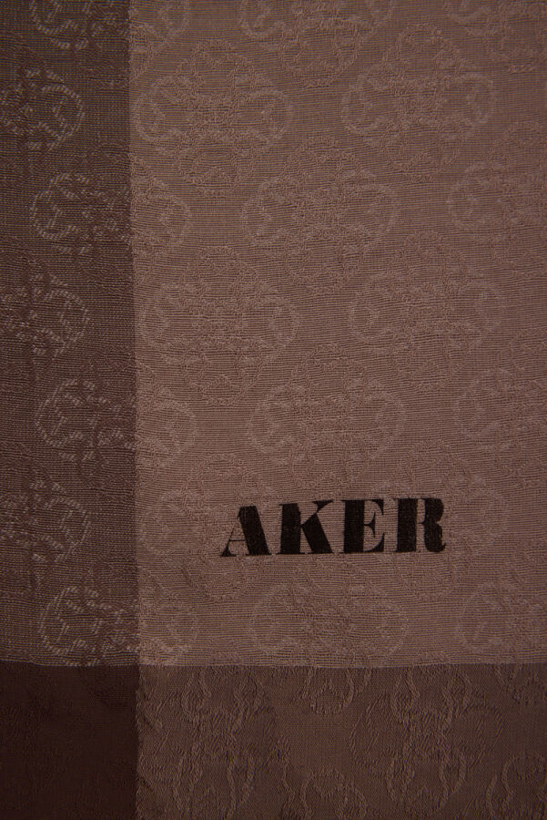 Kahverengi 75X190 CM Monogram Jakar Şal - Aker (1)