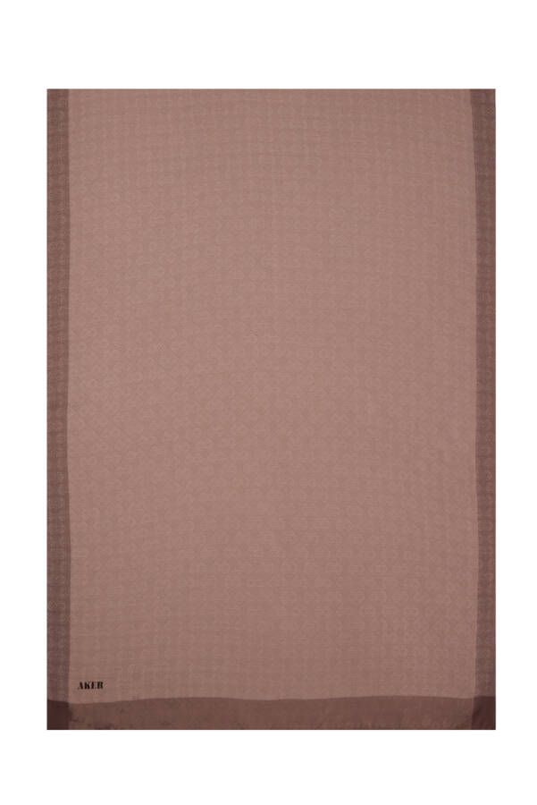 Kahverengi 75X190 CM Monogram Jakar Şal - Aker