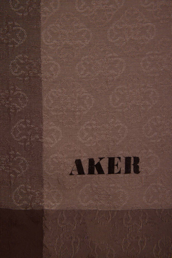 Kahverengi 75X190 CM Monogram Jakar Şal - Aker (1)
