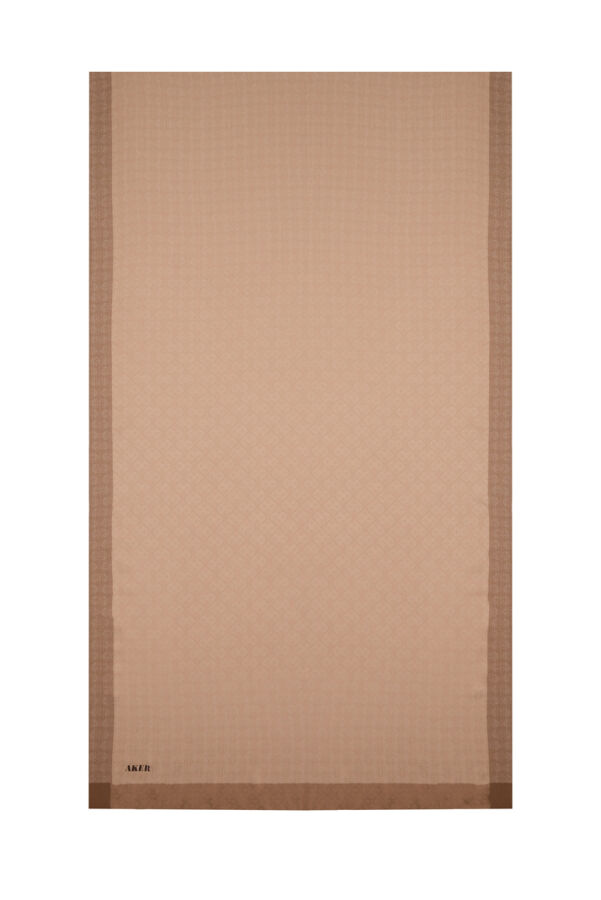 Kahverengi 75X190 CM Monogram Jakar Şal - Aker