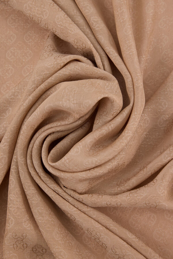 Kahverengi 75X190 CM Monogram Jakar Şal - 3