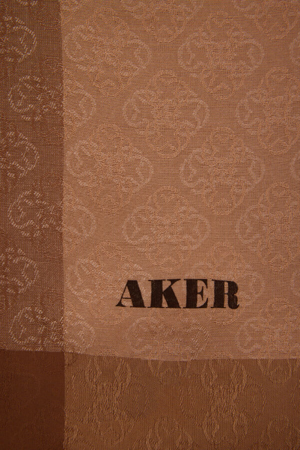 Kahverengi 75X190 CM Monogram Jakar Şal - 2