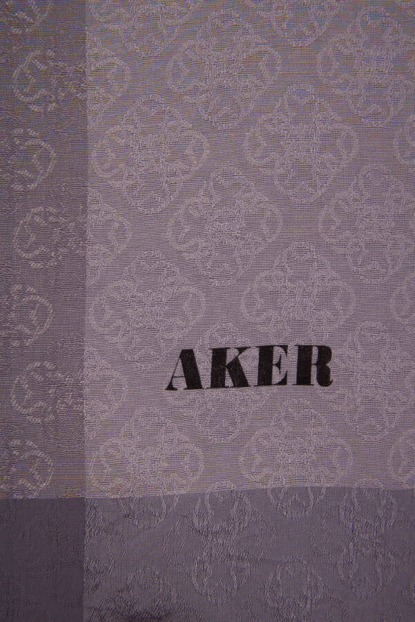 Gri 75X190 CM Monogram Jakar Şal - 3