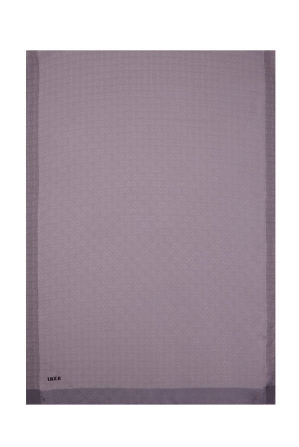 Gri 75X190 CM Monogram Jakar Şal - 2