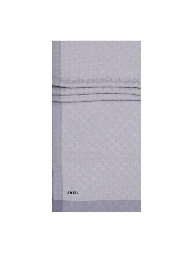Gri 75X190 CM Monogram Jakar Şal - 1