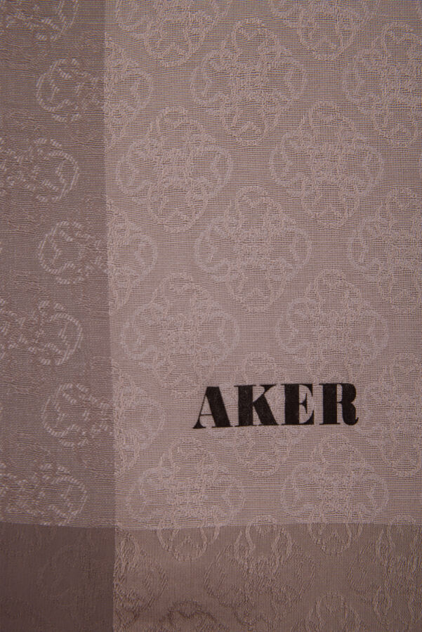 Gri 75X190 CM Monogram Jakar Şal - 2