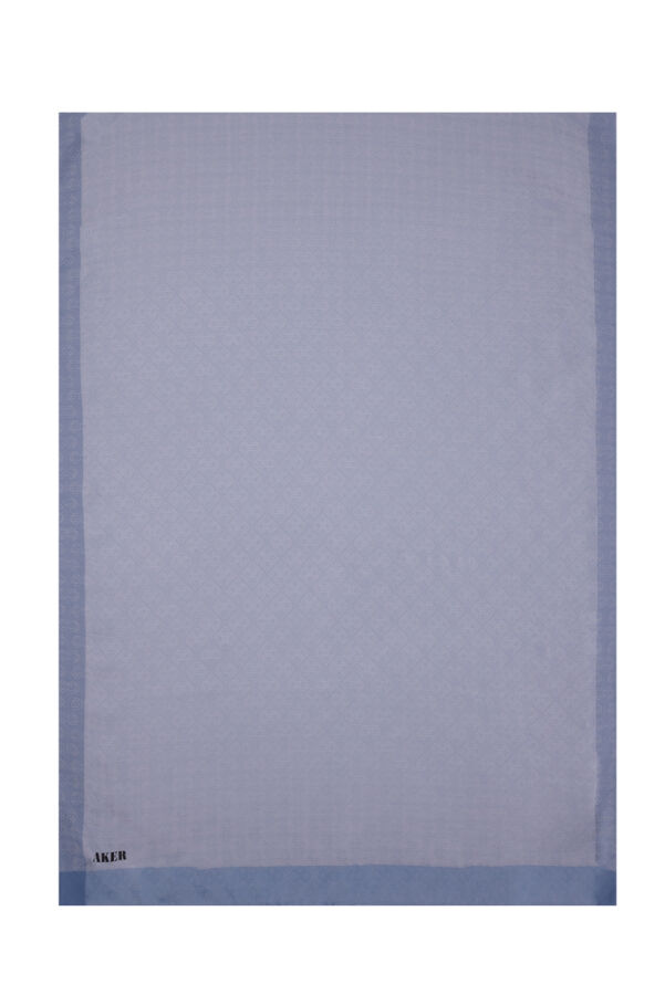 Mavi 75X190 CM Monogram Jakar Şal - 1