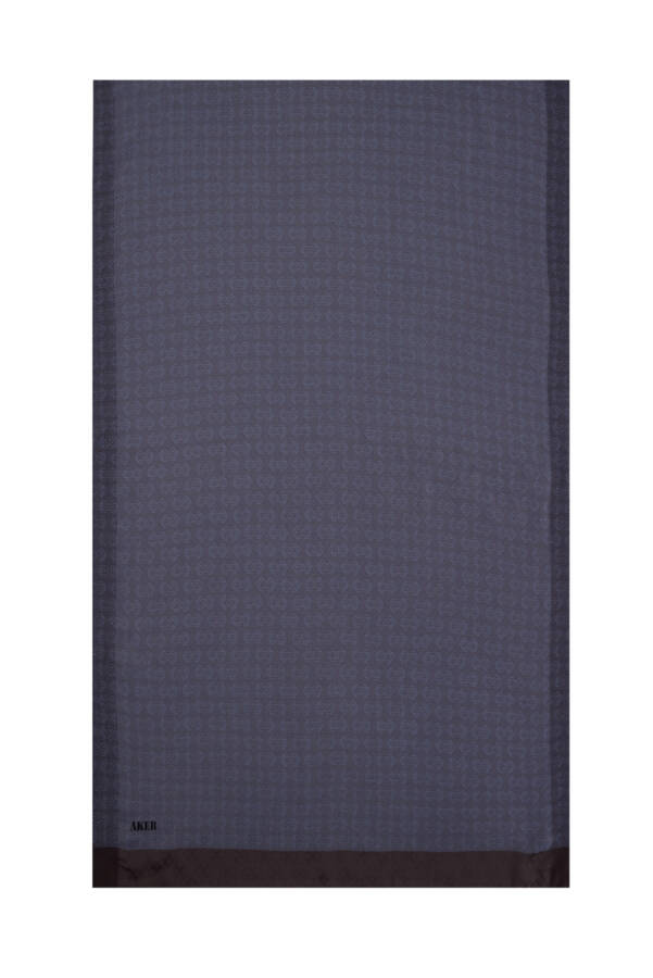 Mavi 75X190 CM Monogram Jakar Şal - 1