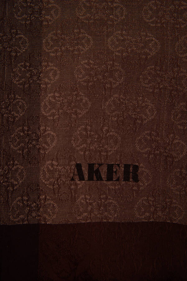 Kahverengi 75X190 CM Monogram Jakar Şal - 2