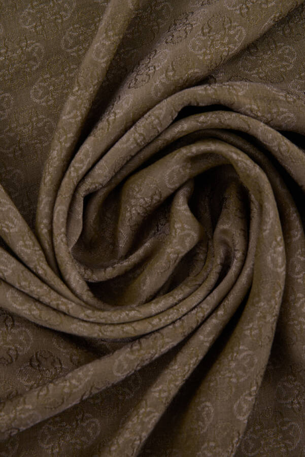 Haki 75X190 CM Monogram Jakar Şal - 3