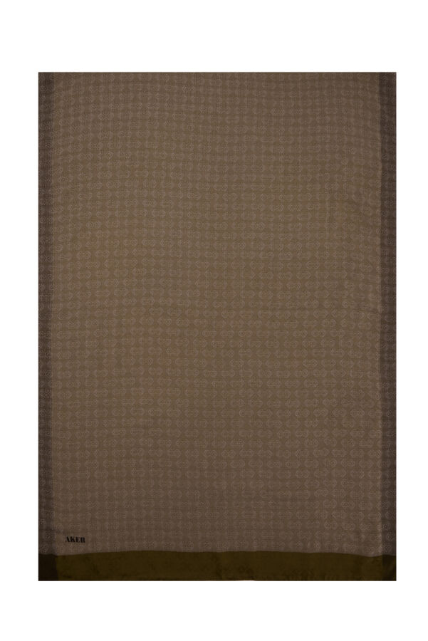 Haki 75X190 CM Monogram Jakar Şal - Aker