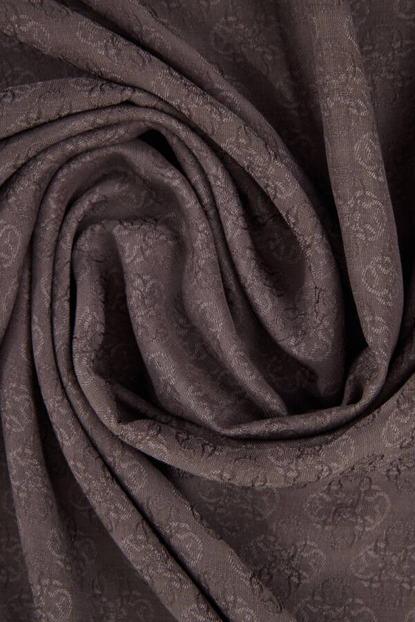 Gri 75X190 CM Monogram Jakar Şal - 3