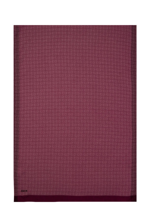 Gül Kurusu 75X190 CM Monogram Jakar Şal - 1