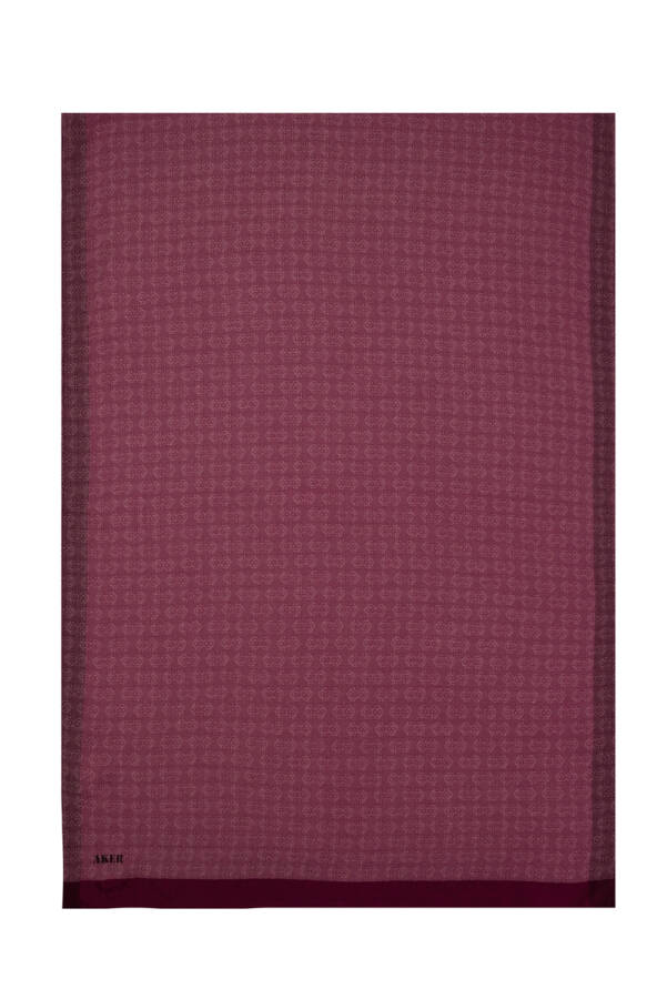 Gül Kurusu 75X190 CM Monogram Jakar Şal - 1