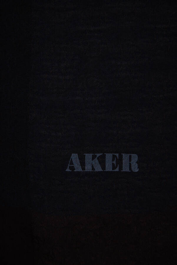 Siyah 75X190 CM Monogram Jakar Şal - 2